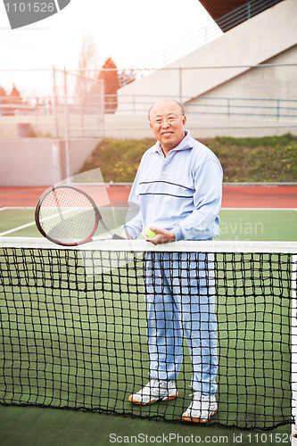 Image of Senior tennis player