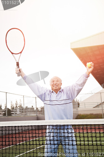 Image of Senior tennis player