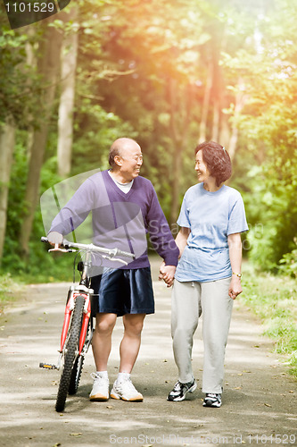 Image of Senior active asian couple