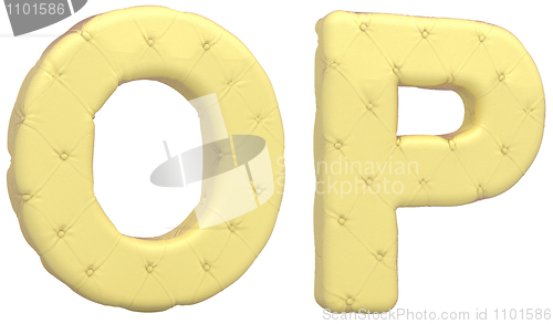 Image of Luxury soft leather font O P letters