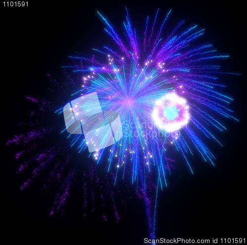 Image of Festive fireworks at night