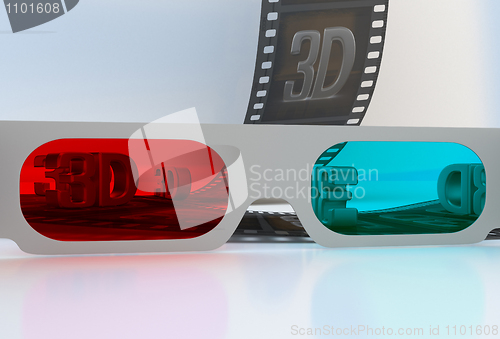 Image of See through 3D glasses - abstract film