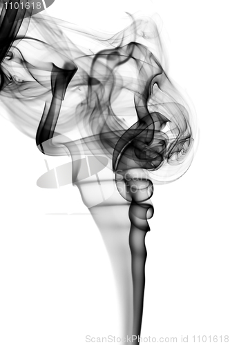 Image of Black fume abstract pattern on white