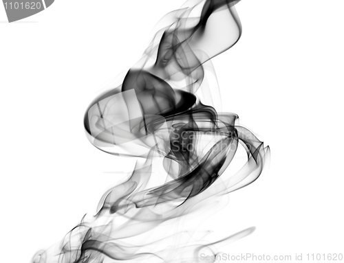 Image of Abstract fume swirls on white