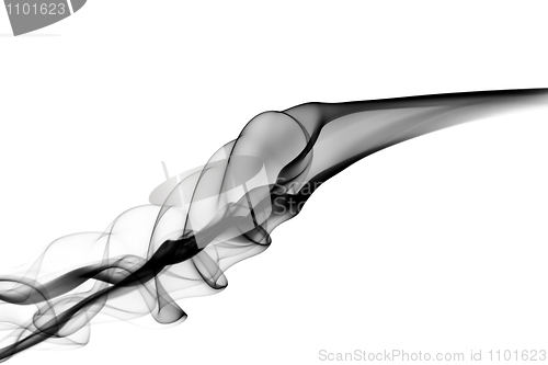 Image of Abstract puff of black smoke on white