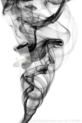 Image of Abstract smoke patterns on white