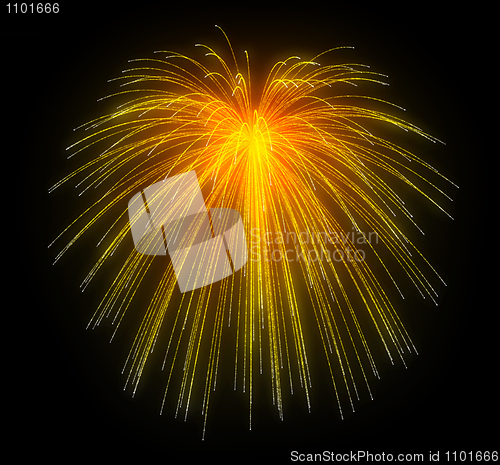 Image of Orange fireworks at night