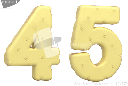 Image of Luxury soft leather font 4 5 digits