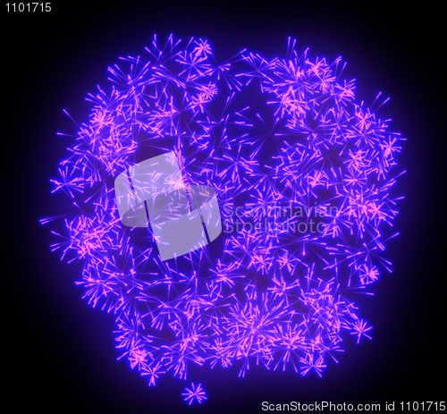 Image of Lilac festive fireworks at night