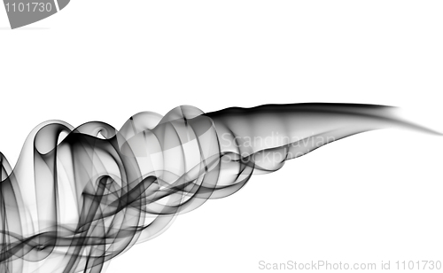 Image of Abstract smoke pattern on white