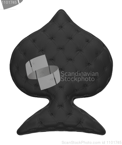 Image of Luxury black leather spades isolated