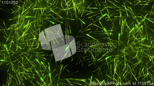 Image of Green fireworks background