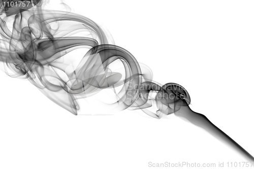 Image of Abstract black smoke on white