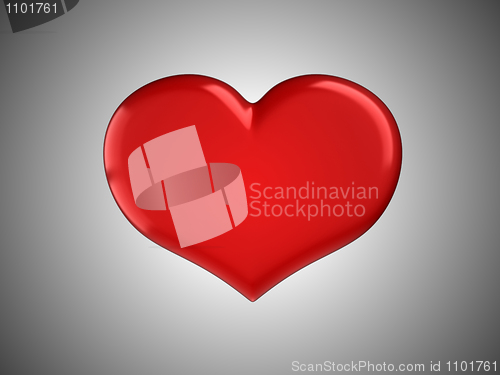 Image of Love and romance - red heart shape