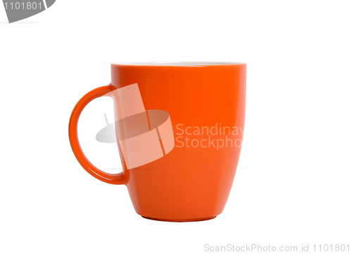 Image of Orange cup on a white background