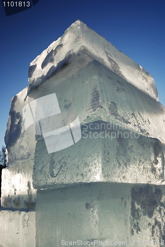 Image of big translucent ice blocs