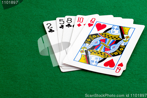 Image of Poker hand high card