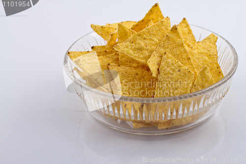 Image of Nachos in glass bowl