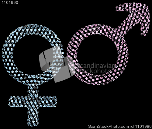 Image of Sapphires and rubies gender symbols