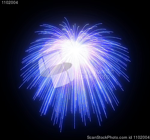 Image of Celebration: blue festive fireworks