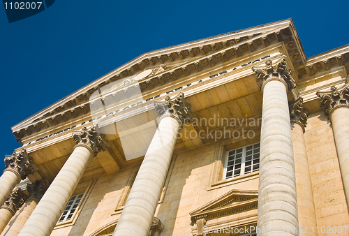 Image of Palace facade with columns in Versailles
