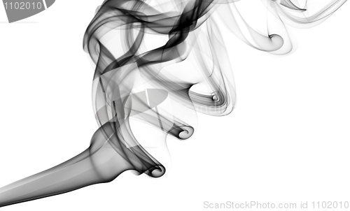 Image of Abstract puff of black fume on white