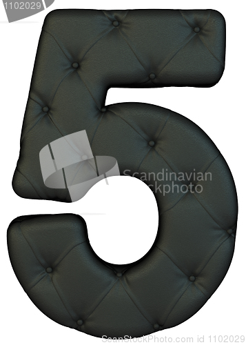 Image of Luxury black leather font 5 figure