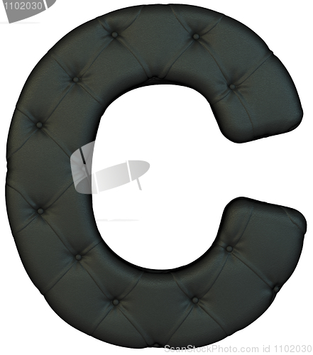 Image of Luxury black leather font C letter