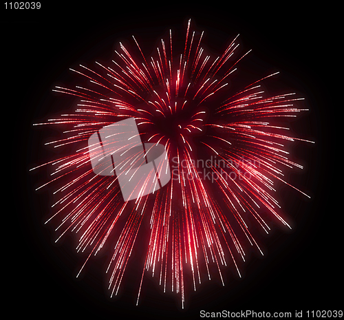 Image of Celebration: red festive fireworks
