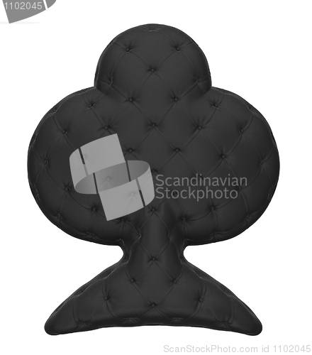 Image of Luxury black leather clubs card suit