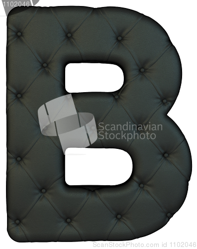 Image of Luxury black leather font B letter 