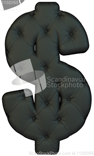 Image of Luxury black leather font US dollar symbol 