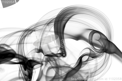 Image of Abstract magic smoke shape on white