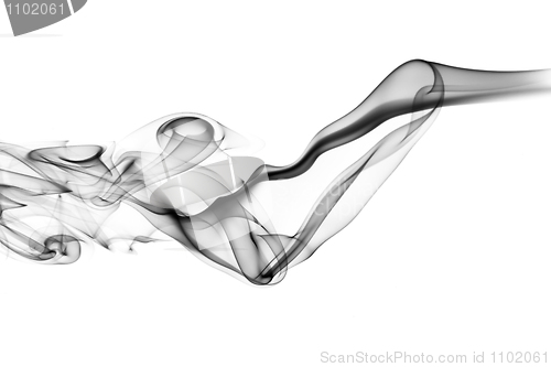 Image of Black Abstract smoke shape on white