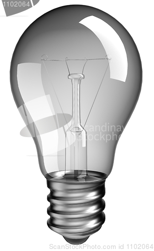 Image of Solution or idea: lightbulb over white