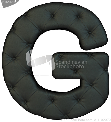 Image of Luxury black leather font G letter