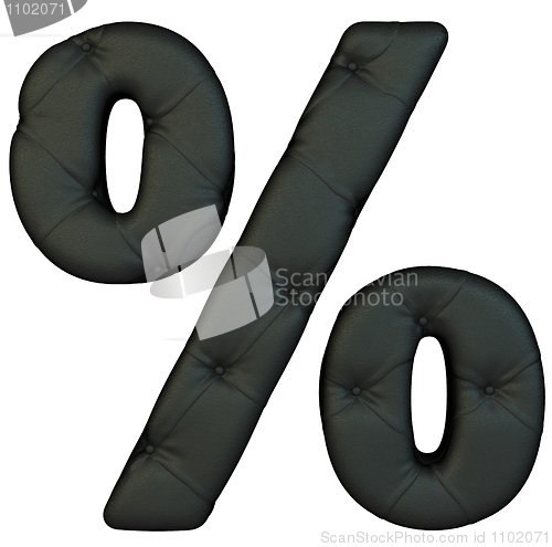 Image of Luxury black leather font percent symbol 