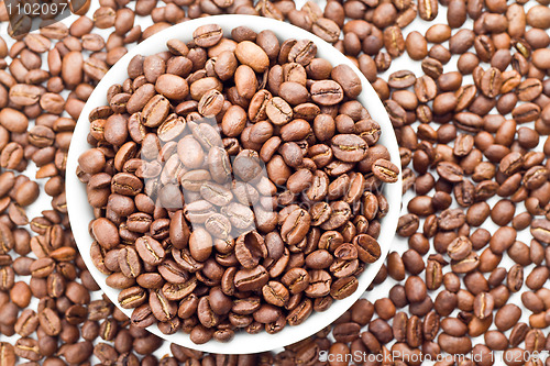 Image of Coffee beans in bowl