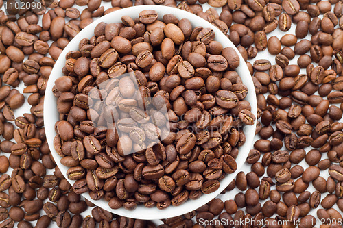 Image of Coffee beans in bowl