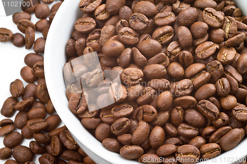 Image of Coffee beans in bowl