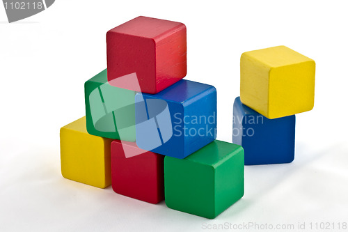 Image of Colorful Building Blocks - Pyramid