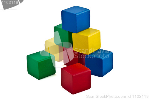 Image of Colorful Building Blocks - Pyramid