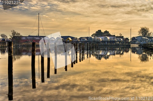 Image of Empty marina reflections 