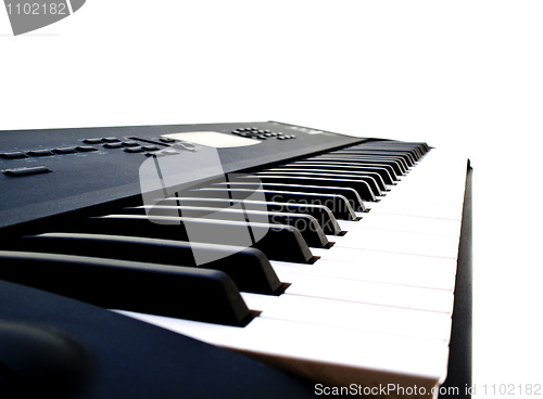 Image of Black and white piano key