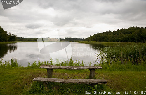 Image of Old bench with view
