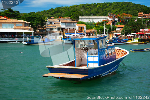 Image of Boats over the sea in Buzios,Rio de janeiro, Brazil