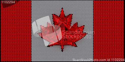 Image of Canada flag assembled of diamonds