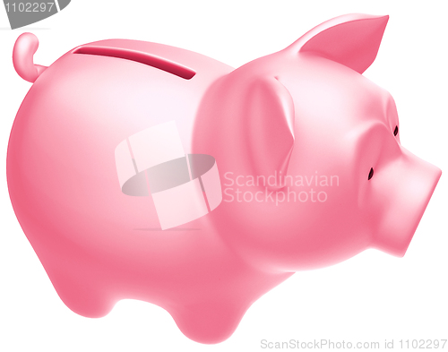 Image of Wealth: Pink piggy bank isolated