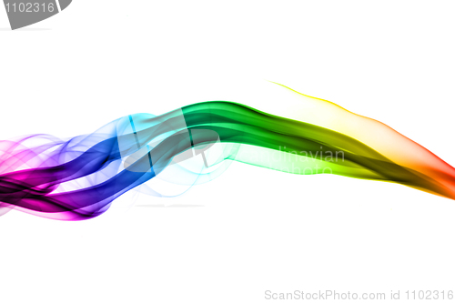 Image of Colorful smoke abstract waves 