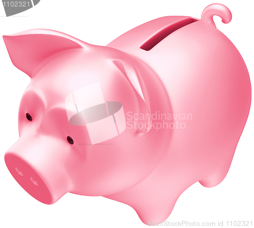 Image of Savings and money: Pink piggy bank